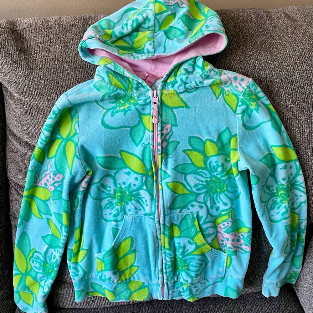 Girls Lilly Pulitzer Terry cloth sweater